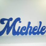 Nome in Polistirolo tradizionale larghezza max 50cm altezza 15/20cm profondità 3cm