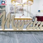 Nome o Scritta Personalizzata legno con base d'appoggio da 30x11cm