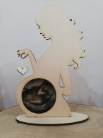 Mamma Porta Ecografia in Legno di Pioppo con base d'appoggio - immagine 6