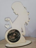 Mamma Porta Ecografia in Legno di Pioppo con base d'appoggio - immagine 5