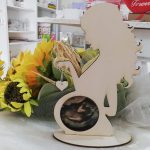 Mamma Porta Ecografia in Legno di Pioppo con base d'appoggio
