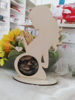 Mamma Porta Ecografia in Legno di Pioppo con base d'appoggio - immagine 3