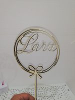 Topper in legno per torte ed eventi misura minima 16x13cm. - immagine 3