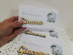 Nomi segnaposto in Legno di Pioppo con Cartolina di ringraziamento - immagine 2