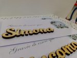 Nomi segnaposto in Legno di Pioppo con Cartolina di ringraziamento - immagine 3