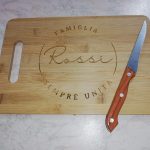 Tagliere in Bambù con incisioni personalizzate misura 36x23cm