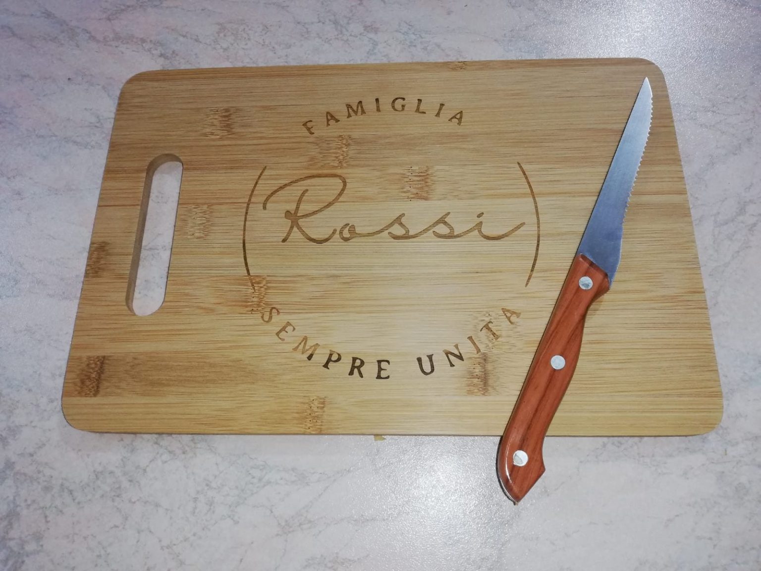 Set 4 Pezzi Da Sommelier In Bambù Con Incisione Personalizzata | Cavatappi, Termometro, Tappo E Salvagoccia