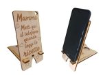 Portacellulare in legno con incisione personalizzata al 100%