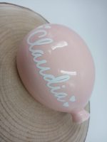 Bomboniera Palloncino in Ceramica Pugliese personalizzato con nome - Misura 10x7x6cm - immagine 3