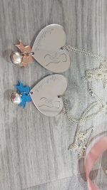 Collana Chiama Angeli placcata argento con ciondolo personalizzabile in plexiglass color argento - immagine 7