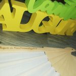 Ventaglio per Eventi personalizzato con incisione su manico in bamboo
