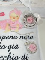 Ciuccio Personalizzato con catenella vari colori - immagine 3