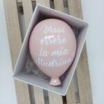 Bomboniera Palloncino in Ceramica "Vuoi essere Madrina-Padrino?"- Misura 10x7x6cm