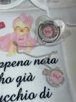 Ciuccio Personalizzato con catenella vari colori - immagine 12