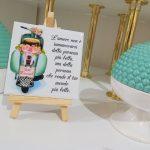 Mattonella personalizzata in ceramica con foto-disegni-grafica 10x10cm + cavalletto legno