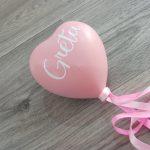 Bomboniera Cuoricino in Ceramica Pugliese personalizzato con nome - Misura 10x10cm - immagine 4