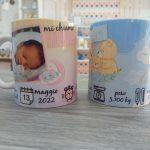 Tazza "Ci sono anch'io" con dati del bebè