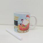 Tazza con area riscrivibile e pennarello da 33cl