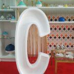 Maxi Lettera o Numero in Polistirolo portapalloncini da 100cm di altezza profondità 13cm