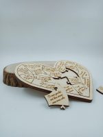 Puzzle San Valentino "20 motivi per cui ti amo" Personalizzabile in legno 25x21cm - immagine 6