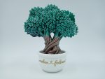 GIOIE DI PUGLIA - Albero di Ulivo Pugliese in ceramica di Grottaglie personalizzato con nomi altezza 18cm