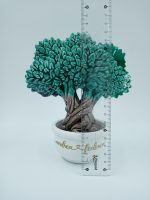 GIOIE DI PUGLIA - Albero di Ulivo Pugliese in ceramica di Grottaglie personalizzato con nomi altezza 18cm - immagine 3