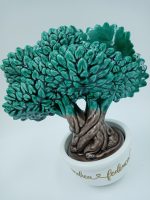 GIOIE DI PUGLIA - Albero di Ulivo Pugliese in ceramica di Grottaglie personalizzato con nomi altezza 18cm - immagine 2