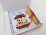 Bomboniera Sweet Nutella 15gr. vaschetta con cucchiaino in biscotto in scatolina