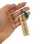 Portachiavi personalizzato in legno Codice >Spotify< - immagine 2