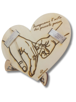 Decorazione Quadro in Legno con Braccialetti Nascita Bambino o Bambina Personalizzabile - immagine 2