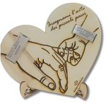 Decorazione Quadro in Legno con Braccialetti Nascita Bambino o Bambina Personalizzabile