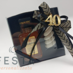 Scatola personalizzata Nera con Mignon e Confetti per tutti gli eventi