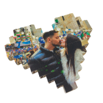 Puzzle Mattonici LEGO(R) a forma di cuore 13x10x1,5cm - immagine 3