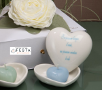 Scatola Cassetto con Cuore Capodimonte e Fiore 20x15x7cm - Cherry and Peach - immagine 3