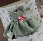 Bomboniera Vestitino Profumato con fiore in Capodimonte 19x13cm - Cherry and Peach