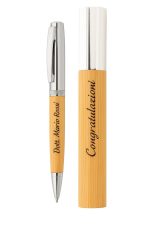 Penna a Sfera Personalizzabile in Legno con Custodia con Incisione