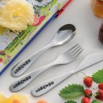 Kit 3 Posate per bambini "Birillo" Personalizzabili con nome inciso