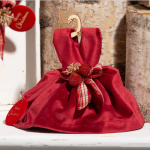 Bomboniera Vestitino Profumato in Velluto Natalizio 20x18cm - Cherry and Peach