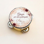 Tamburello Salentino Personalizzato – Bomboniera e Segnaposto Elegante (10 cm) - immagine 6