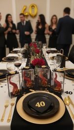 Compleannop 40 anni con corno in scatola