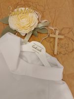 Gruccia in Legno Bianco con personalizzazione incisa - Misura 30x18cm - immagine 4