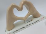 Mani a Cuore Grande in Ceramica con Base personalizzabile - immagine 7